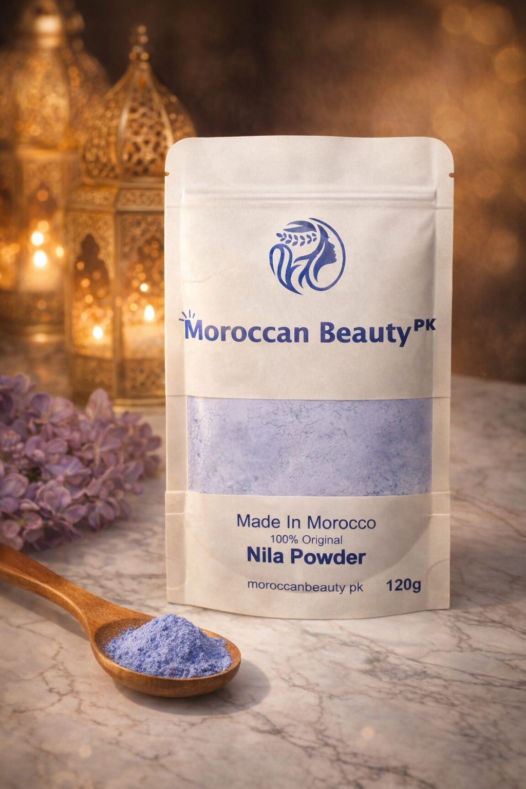 Moroccan Beauty Nila Powder 120g | Original Blue Nila Powder for Skin Brightening & Glow - Image 2