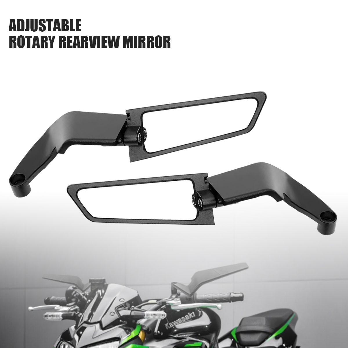 Universal Aerodynamic Rotary Adjustable Motorcycle Wind Wing Rearview Mirrors - Image 4
