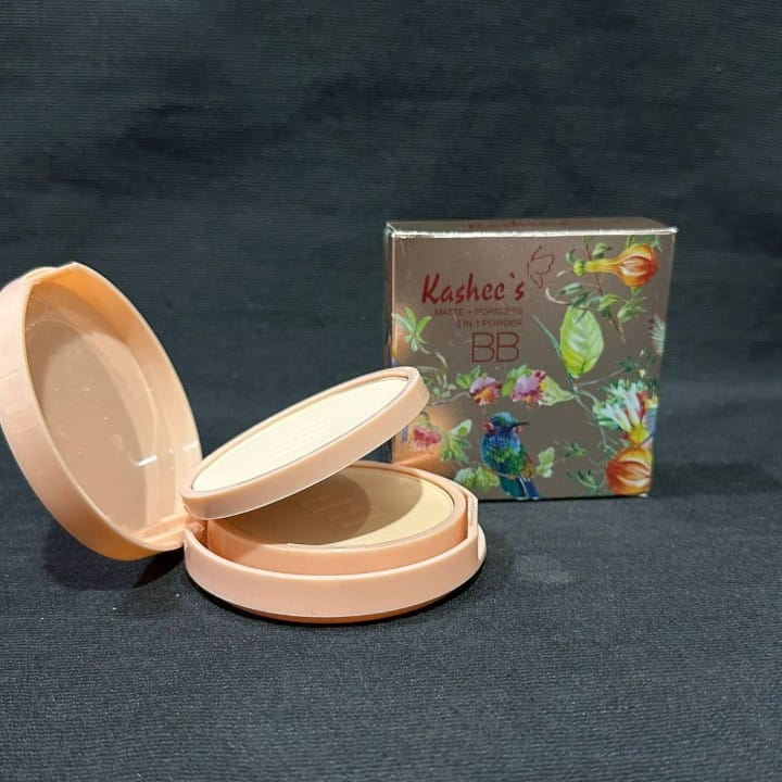 Kashees 2 In 1 Face Powder 110g Dual Coverage Foundation & Setting Powder with Smooth Matte Finish, Long-Lasting Oil Control Formula for Flawless Everyday Makeup - Image 5