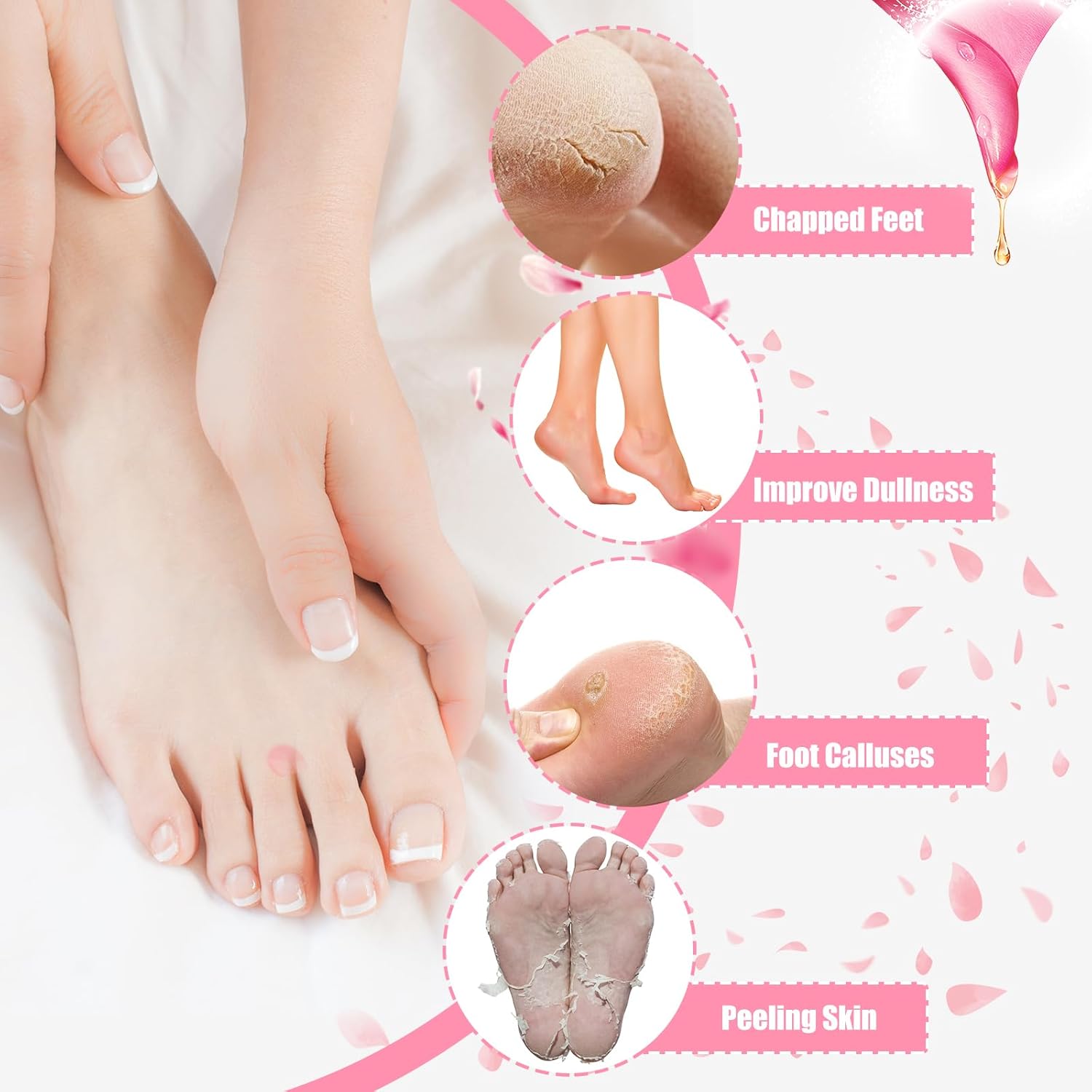 Moisturizing Spa Socks Silicone Gel Socks for Women Repairing Softening Dry Cracked Feet Comfortable Care (Random Color) - Image 4