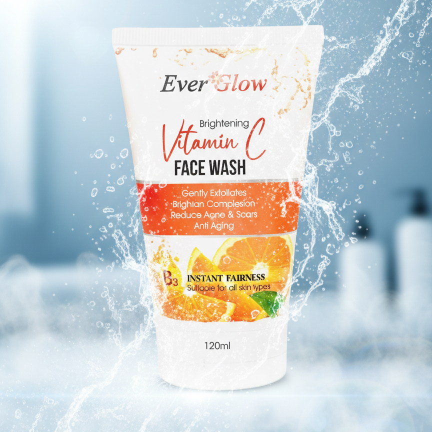 Everglow Vitamin C Face Wash Brightening & Refreshing Cleanser (120 ml) - Image 2