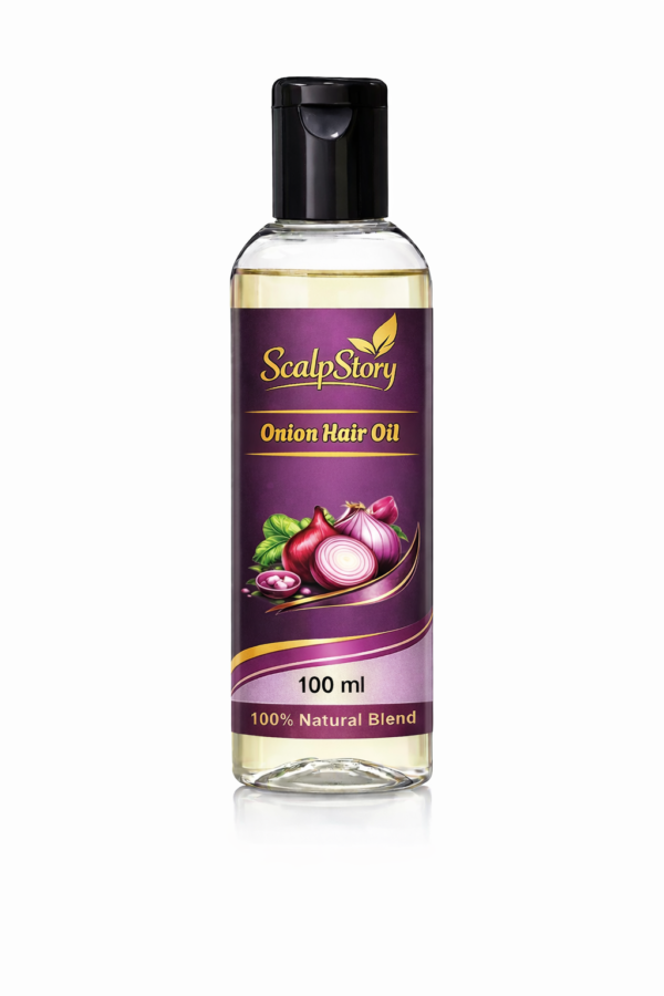 Onion Hair Oil Natural Hair Growth & Anti-Hair Fall Oil with Sulfur & Antioxidants | Strengthens Roots & Adds Shine | 100 ml - Image 3
