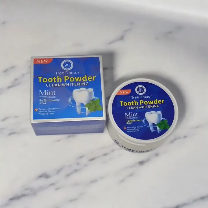 Tree Doctor Tooth Powder Mint Clean Whitening Formula with Hyaluronic Acid | Plaque Removal & Fresh Breath | 50g - Image 2