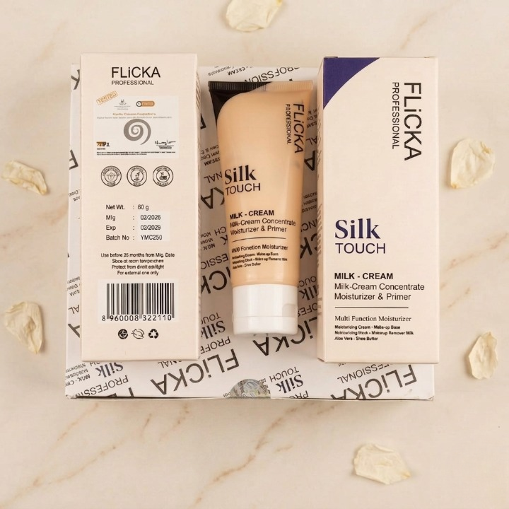 Flicka Professional Silk Touch Milk-Cream Multi-Function Moisturizer & Primer - 60 gm - Image 3