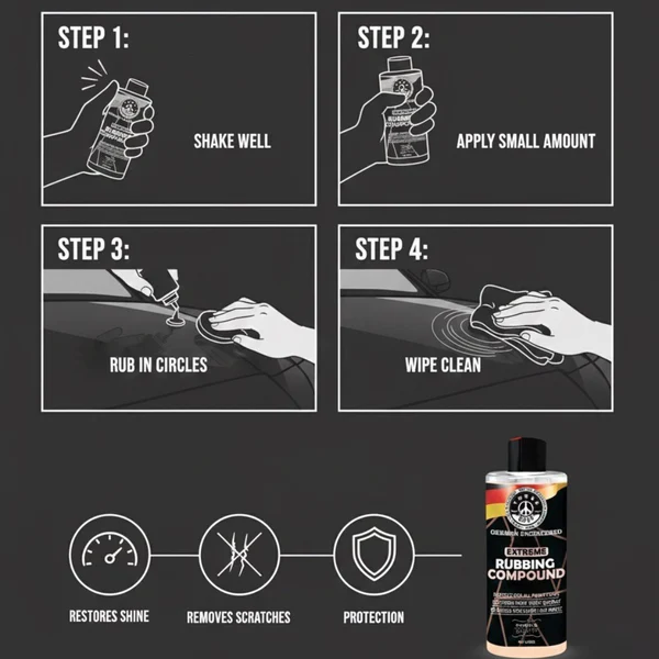 Extreme Rubbing Compound â Scratch & Swirl Remover | THREE GUYS | German Engineered (250g) - Image 2
