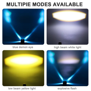 Universal Motorcycle LED Auxiliary Headlight â High/Low Beam Super Bright Fog & Driving Light with Waterproof IP65 Spotlight for All Bikes and Weather Conditions