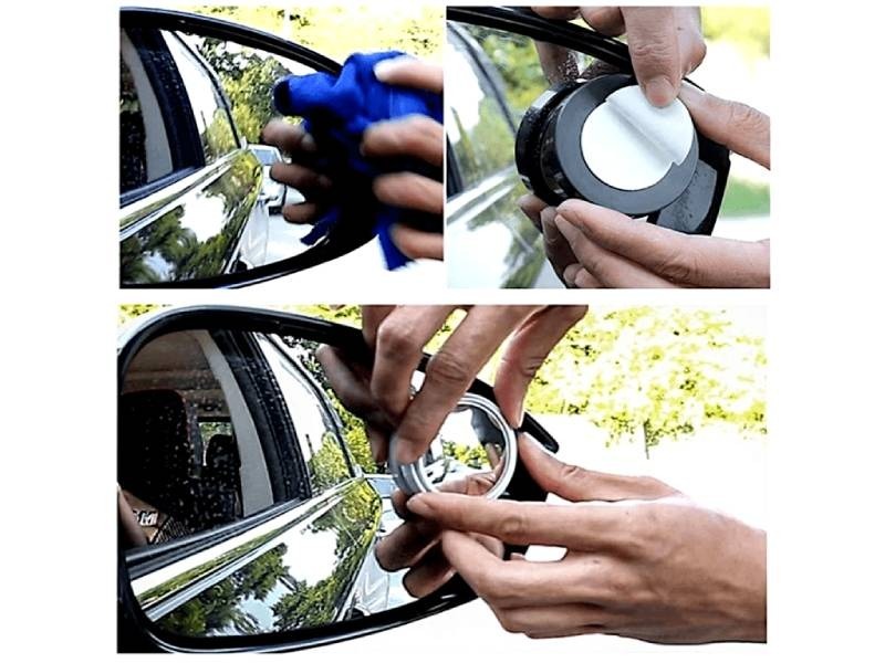 Blindspot Rearview Convex Mirror â 2pcs | Wide-Angle Anti-Glare Side Mirror for Cars & Vehicles - Image 2