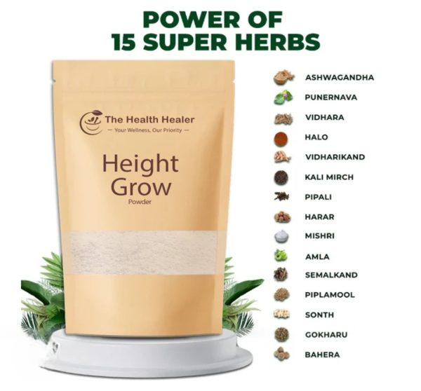 The Health Healer Height Grow Powder Natural Height Increase Supplement For Daily Growth And Wellness - 70g