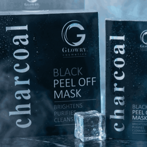 GLOWRY Charcoal Black Peel Off Mask for Deep Cleansing & Detox | Natural Bamboo Charcoal Face Mask for Blackhead Removal & Skin Brightening