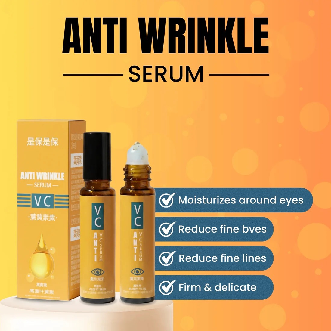 Lutein Anti-Wrinkle Serum Firming & Radiance Boosting Facial Serum for Smooth, Youthful Skin - Image 2