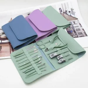 16-in-1 Stainless Steel Nail Care Kit Manicure & Pedicure Tool Set (Random Color)