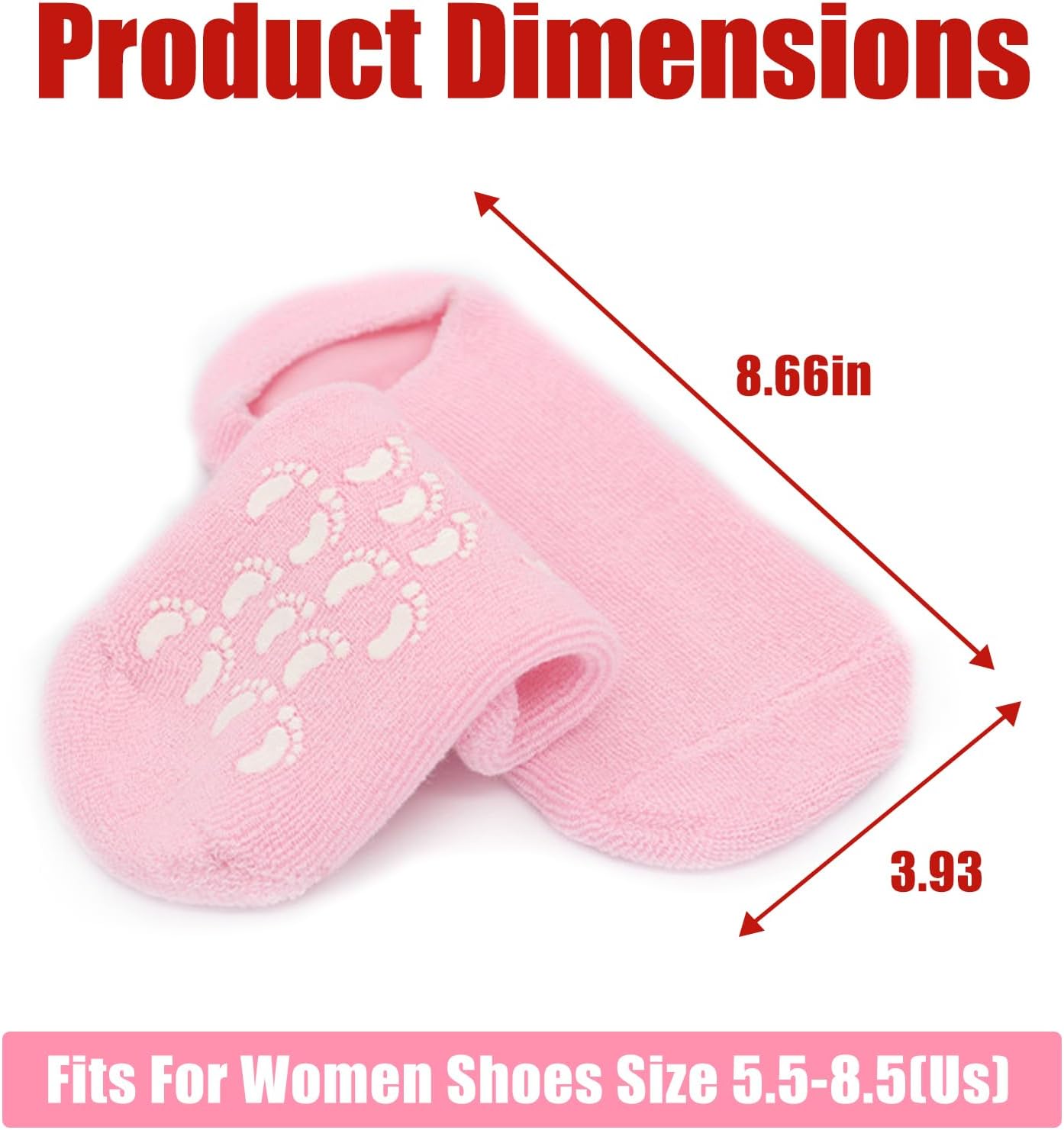 Moisturizing Spa Socks Silicone Gel Socks for Women Repairing Softening Dry Cracked Feet Comfortable Care (Random Color) - Image 2