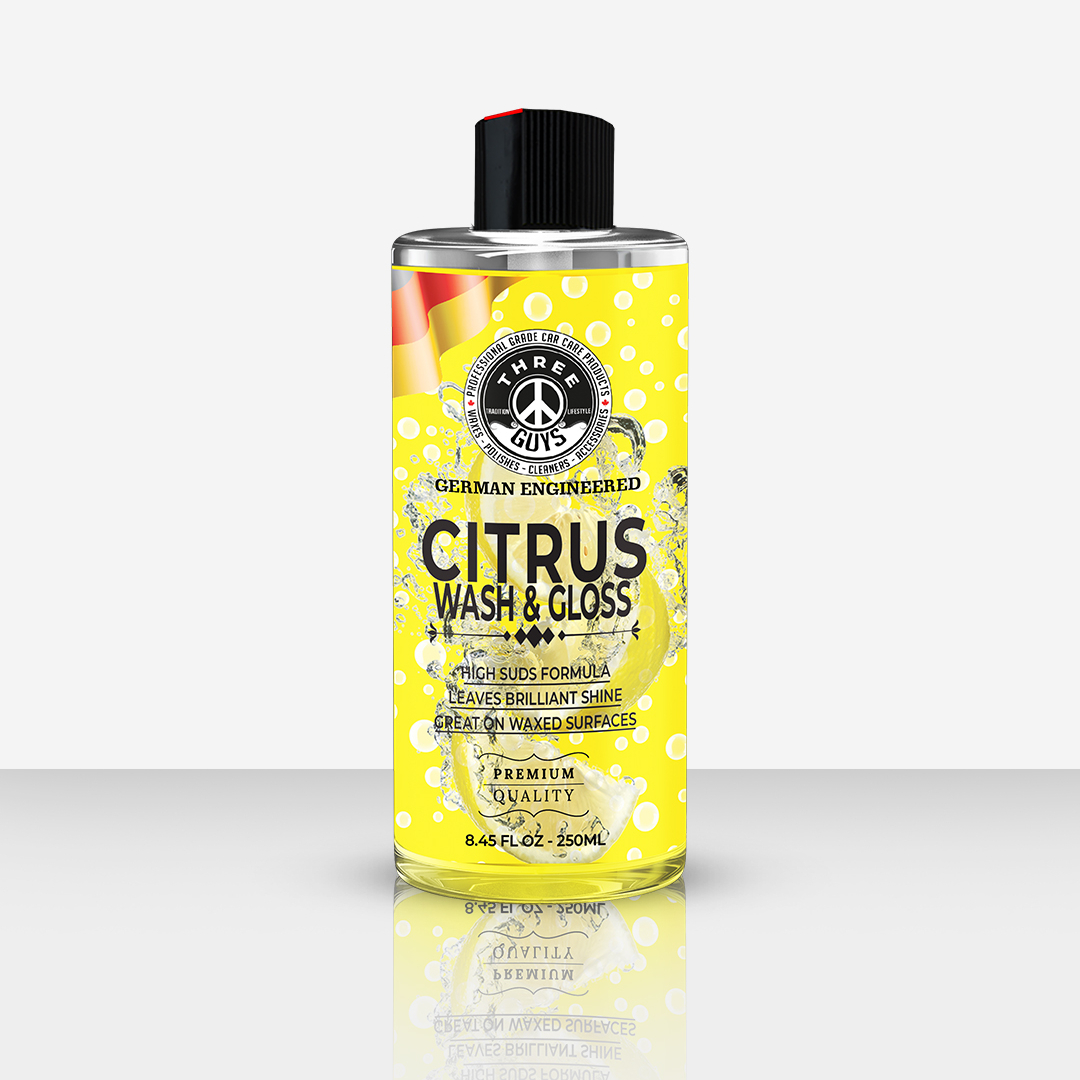THREE GUYS Citrus Wash & Gloss Car Shampoo â High Foam Snow Foam Car Wash for Deep Cleaning & Shine