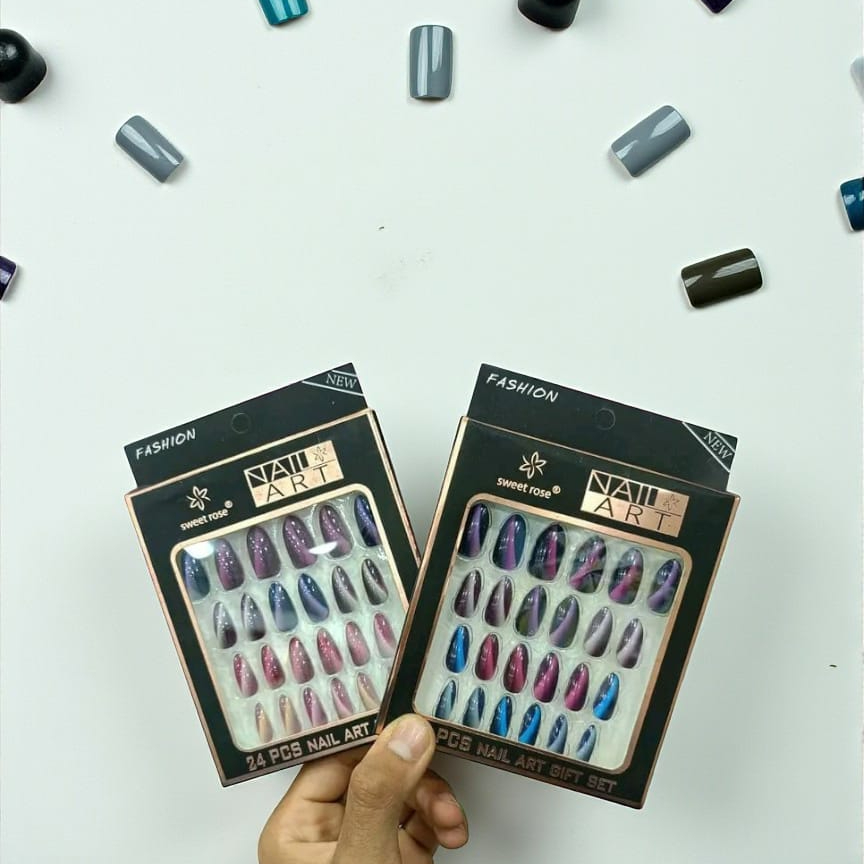 24 Pcs Professional Manicure Artificial Nails Salon-Quality Press-On Nail Set - Image 4