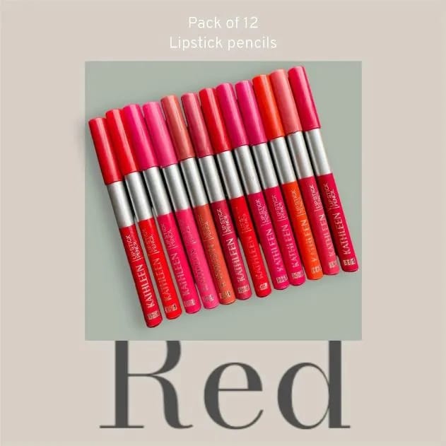 Kathleen High Pigmented Lip Pencil Smooth Creamy Texture | Multicolor Shades | Pack of 6 & 12 - Image 4
