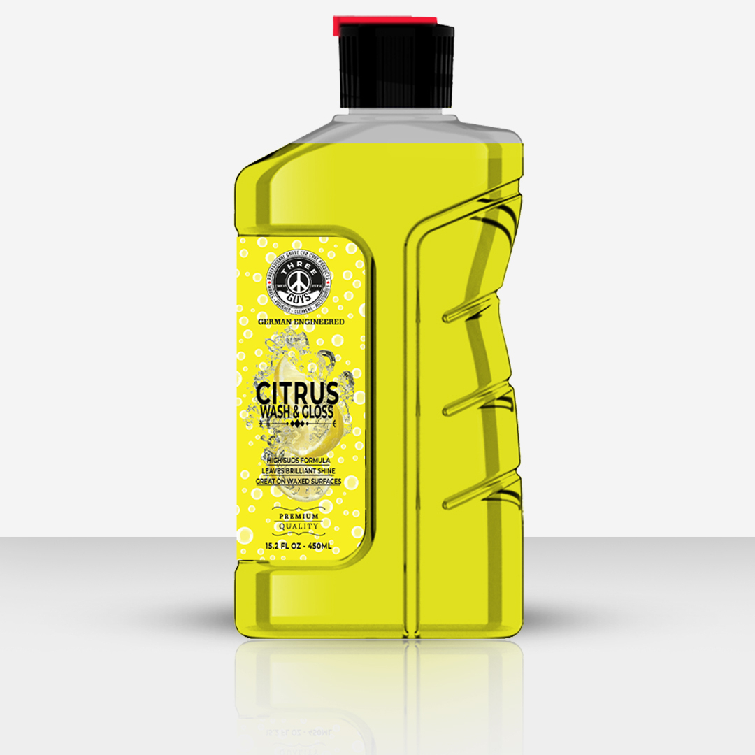 THREE GUYS Citrus Wash & Gloss Car Shampoo â High Foam Snow Foam Car Wash for Deep Cleaning & Shine - Image 2