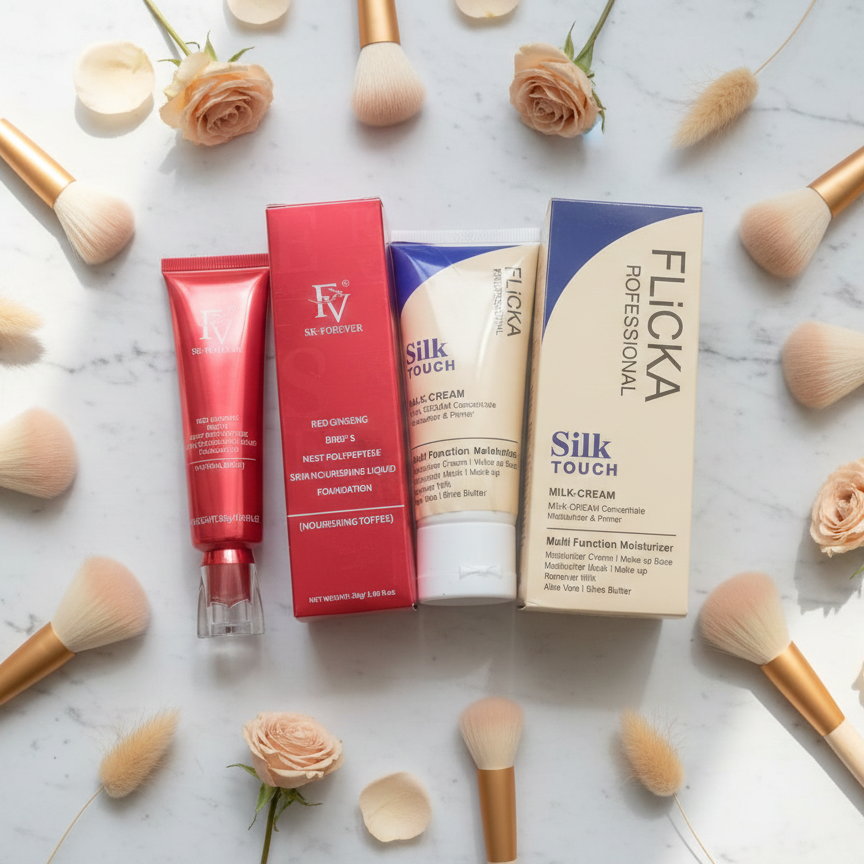 Flicka 2-In-1 Makeup Deal Primer (60g) + Foundation (30g) Combo - Image 2