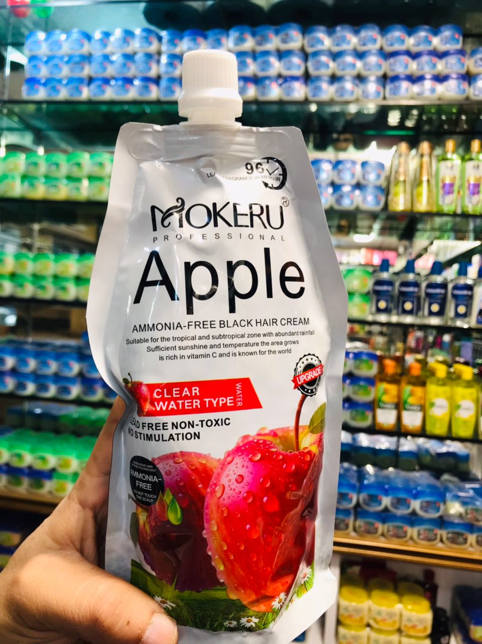 Mokeru Professional Apple Ammonia-Free Black Hair Cream Non-Toxic Fast Hair Dye for Men and Women - Image 2