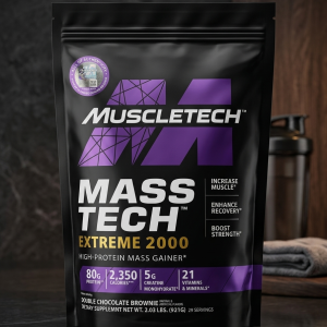 Muscletech Mass Tech Xtreme 2000 Mass Gainer Powder  2.03 lbs High-Calorie Muscle Builder Supplement