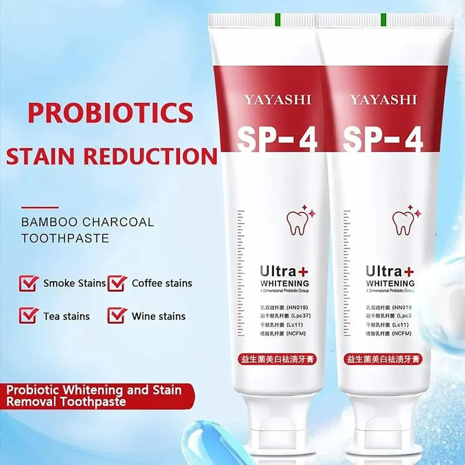 Yayashi SP 4 Ultra Whitening Toothpaste Strong Stain Removal & Fresh Breath Daily Oral Care (120g) - Image 3