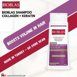 Bioblas Collagen + Keratin Hair Loss Herbal Shampoo Anti-Hair Fall & Volumizing Formula (360ml)