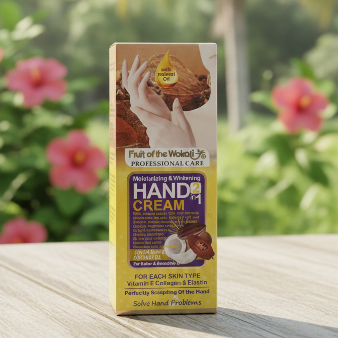 Fruit of the Wokali Smooth Moisturizing Hand Cream 130 ML With Cocoa Butter & Coconut Oil for Soft Hands