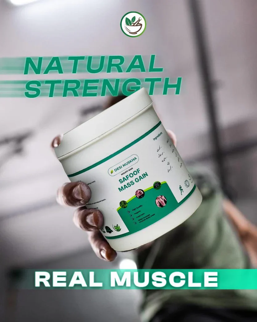 Safoof Mass Gain Herbal Weight Gain Powder Natural Body Mass Support Formula - Image 3