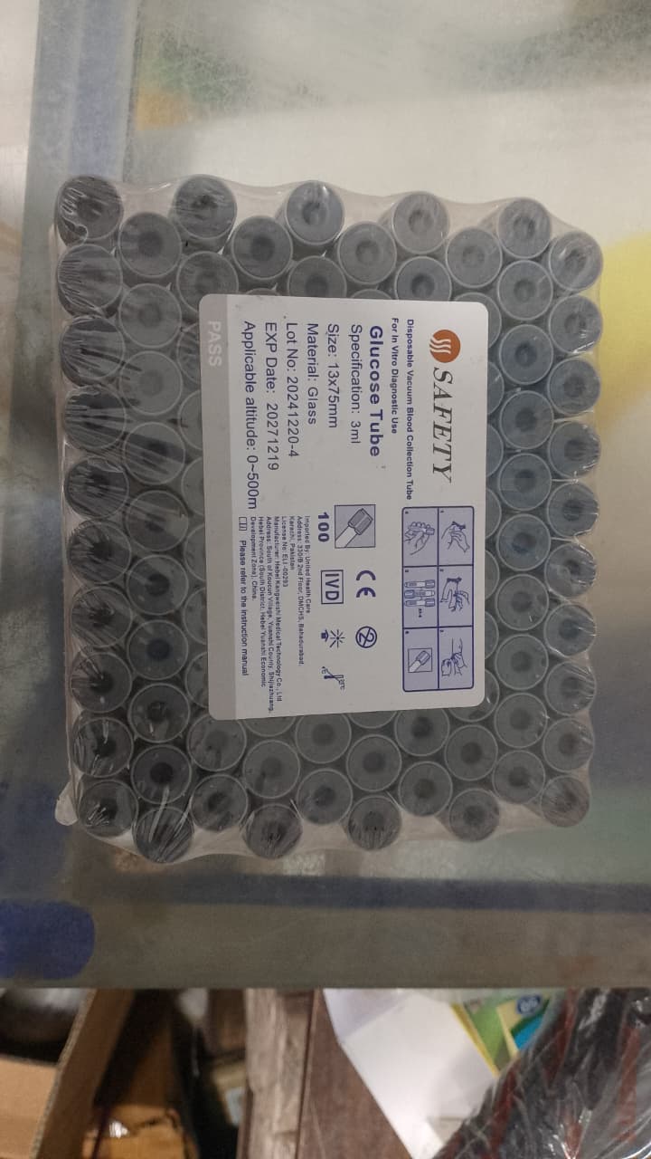 Safety Grey Blood Collection Tube Glucose Test Tube 3ML, Secure Sample Collection for Laboratory Use - Image 2