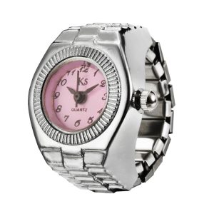 Retro Couple Quartz Watch Ring Set for Women – Mini Working Wristwatch Ring Fashion Jewelry Set