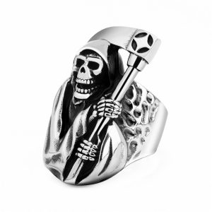 Men’s Vintage Eagle Head Titanium Ring – Bold Animal Statement Ring for Men | Durable Fashion Jewelry