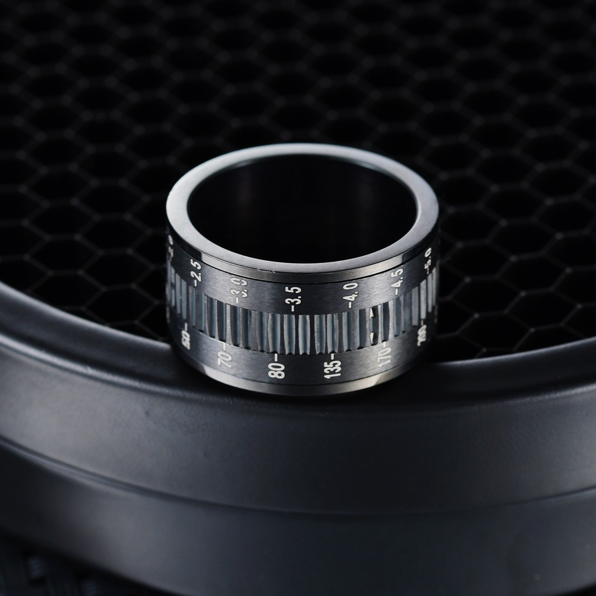 Titanium Steel Camera Lens Ring Black 12mm - Image 2