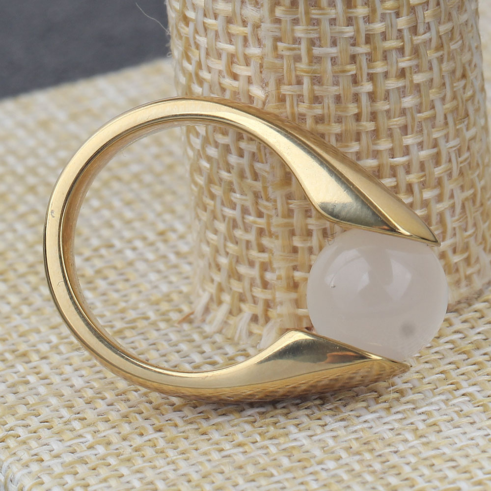 18K Gold Catโs Eye Ring for Women | Retro Fashion Jewelry - Image 3