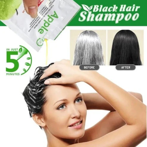 Apple Hair Color 500 ml Ammonia-Free Black Hair Color Cream ? Natural-Looking Coverage with Nourishing Formula (Copy)