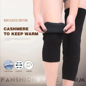 1 Pair Unisex Women Menâs Cashmere Wool Knee Brace Pads | Winter Warm Thermal Knee Warmers Velvet Knee Protector (Random Color)