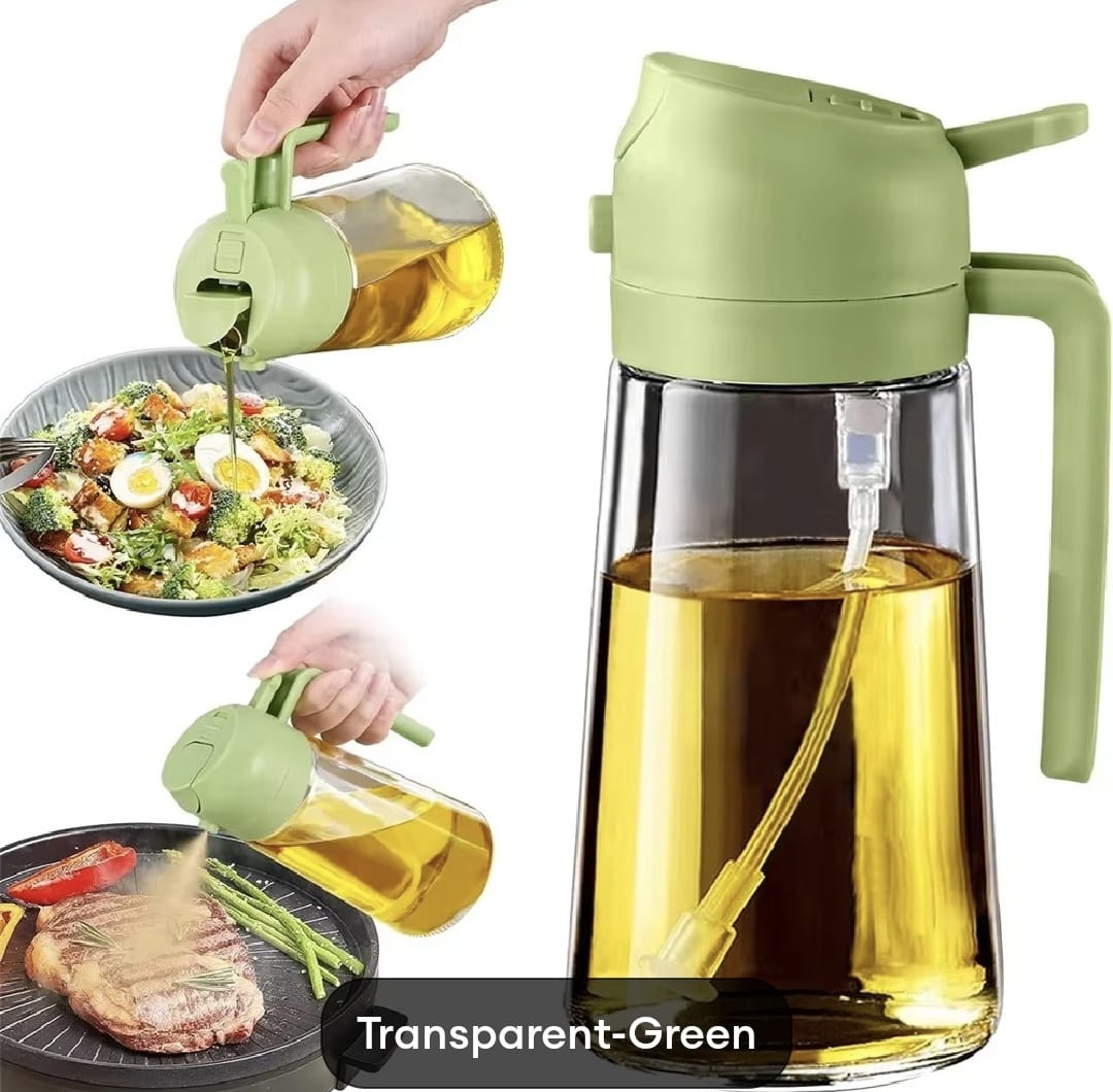 470ml Kitchen Glass Oil Sprayer Bottle | 2?in?1 Olive Oil Dispenser - Image 3