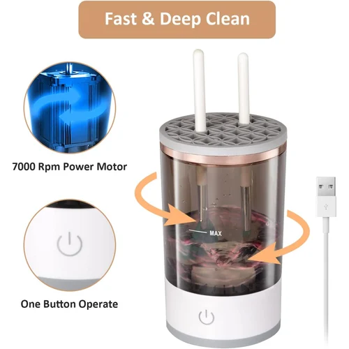 Portable Electric Makeup Brush Cleaner Machine USB Make up Brush Cleaner Machine - Image 2