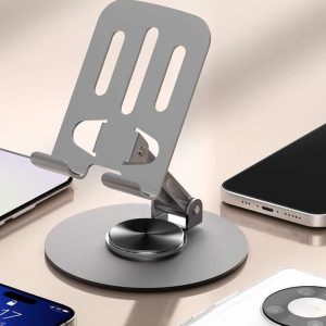 ZY034 Adjustable Desktop Mobile Phone Holder | Premium ABS Metal Biaxial Bracket Stand