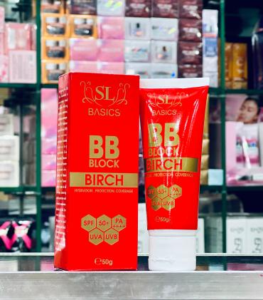 SL Basics BB Block SPF 50+ Tinted Sunscreen Hydrating & Protective BB Cream with Vitamin E & Lotus Extract (50ml) - Image 2