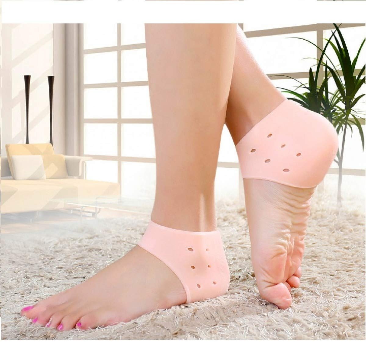 Half Heel Pain Anti-Crack Silicone Set Unisex Anti-Crack Pain Relief - 01 Pair