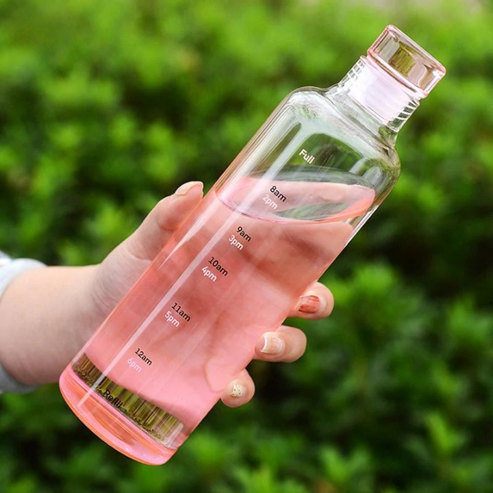 Transparent Plastic Water Bottle 500ml Durable Lightweight And Easy To Carry | Random Colour - Image 4
