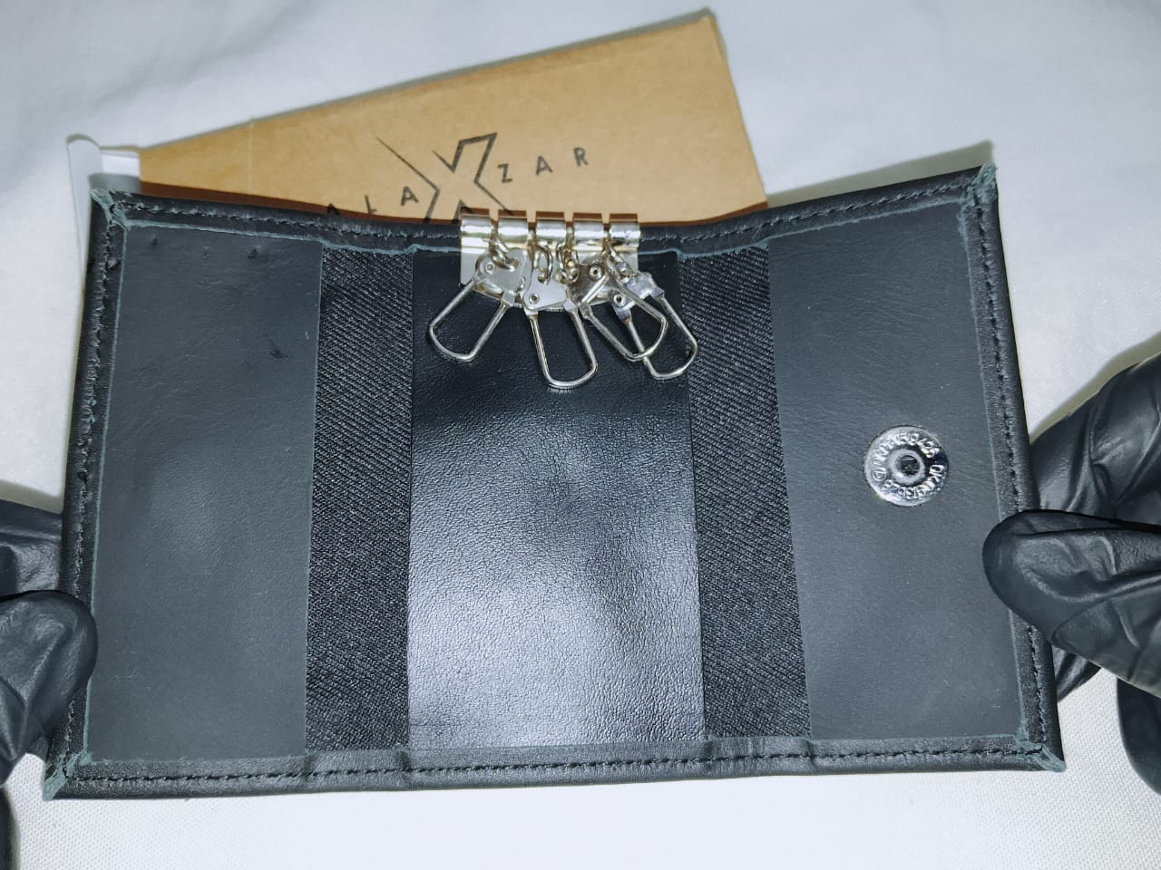Alaxzar Premium Leather Key Organizer Sleek & Compact