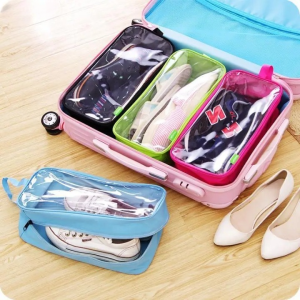 Waterproof Travel Shoe Bag  Portable Ventilated Gym Organizer for Sports Shoes, Yoga, Basketball & Football  Odor-Proof (Random color)