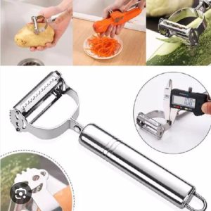 Stainless Steel Multi Peeler  Ergonomic Fruit and Vegetable Peeler with Hanging Hook