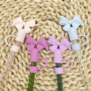 Buy 1 Get 1 Free  Silicone Straw Cover Cap for Stanley Cup | 10mm 3D Bow & Animal Straw Topper