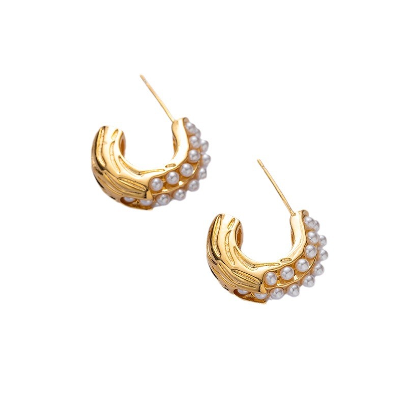 ZJX-169 Pearl Bali Elegant Korean Style Earrings, Stylish Fashion Jewellery for Women - Image 4
