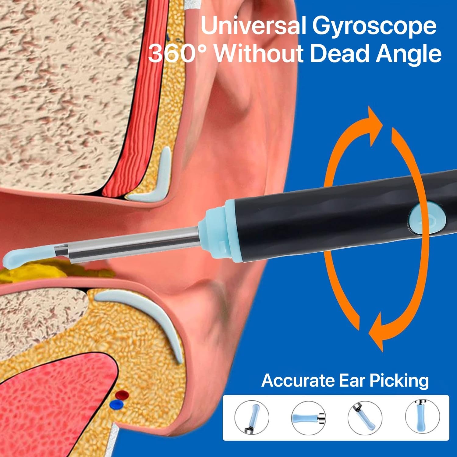 Rechargeable Smart Wireless Ear Camera Kit | Random Colour - Image 3