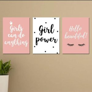 Set of 3 Leaf Art Wooden Frames Wall Decoration (8x11 Inches Each with Double Tape)