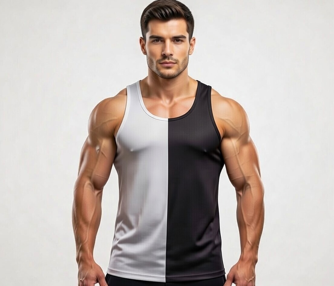 Men Boys Panel Tank Top | Top Tank Sando Pack of 2 Summer Wear - Image 2
