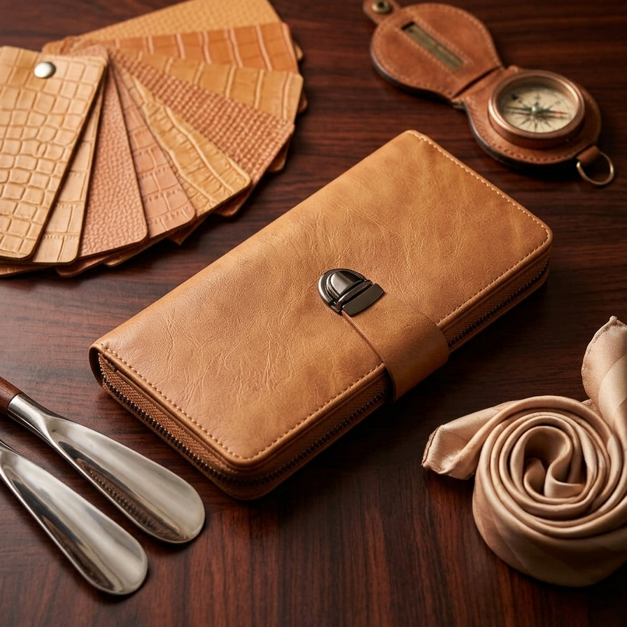 Mens Large Capacity Leather Wallet | Zipper Closure | Multiple Card Slots | Stylish & Durable Bifold Design - Image 3