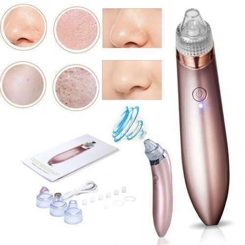 Blackhead Remover Face Acne Black Dot Pimple Electric Black head Vacuum Cleaner Pore Skin Care Tools Machine 4 Replacement Head (random color) - Image 4